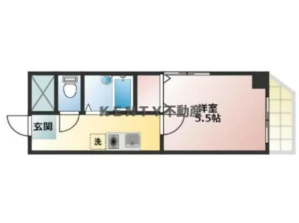 アストラルグラミ阿倍野(1LDK/7階)の間取り写真