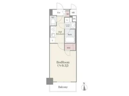 フェールメゾン菊川(1K/7階)の間取り写真