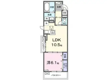 アウル吉祥寺南(1LDK/3階)の間取り写真