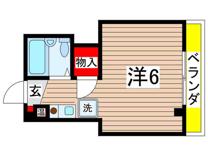西国立ロイヤル橋本(ワンルーム/2階)の間取り写真