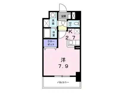 メルヴェーユ(ワンルーム/5階)の間取り写真