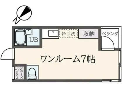 アーバンコート雪谷(ワンルーム/1階)の間取り写真