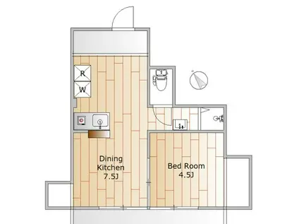 ドルチェやの(1DK/2階)の間取り写真