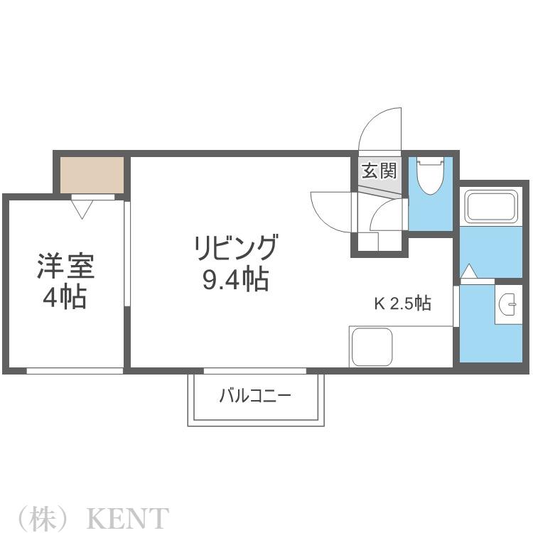 VERDE MARUYAMA(1LDK/1階)の間取り写真