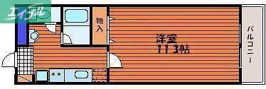 ピュアベルデ南方(1K/3階)の間取り写真