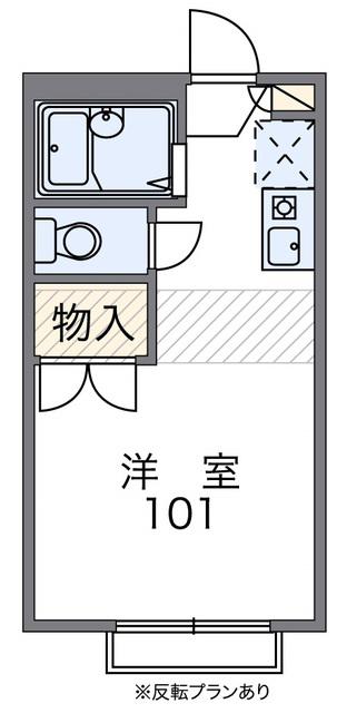 レオパレスプルニエ(1K/2階)の間取り写真