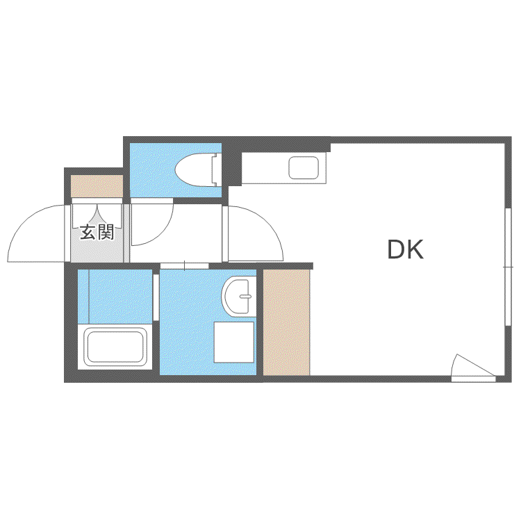 コフレ西町北(ワンルーム/3階)の間取り写真