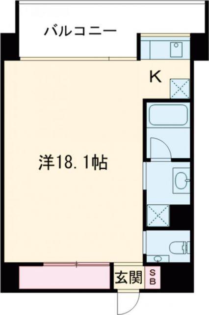 グランリーオ(ワンルーム/8階)の間取り写真