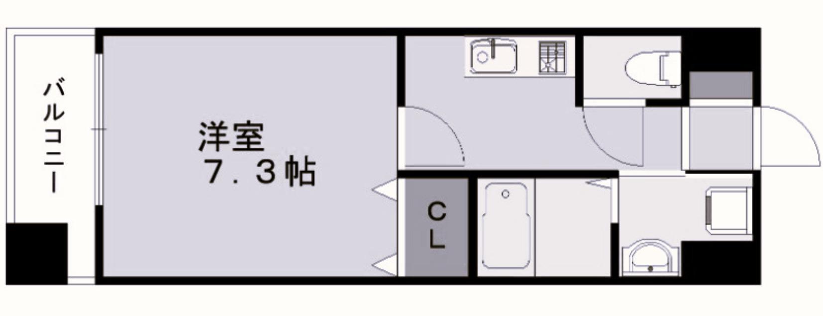 プレミアJONO(1K/4階)の間取り写真