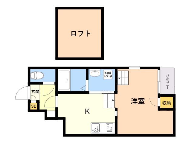 伊都TERRACE(ワンルーム/1階)の間取り写真