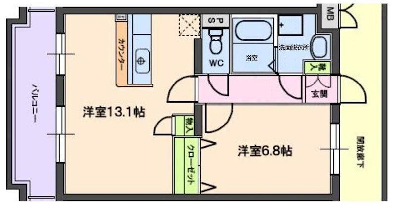 フォルテシモ(1LDK/1階)の間取り写真
