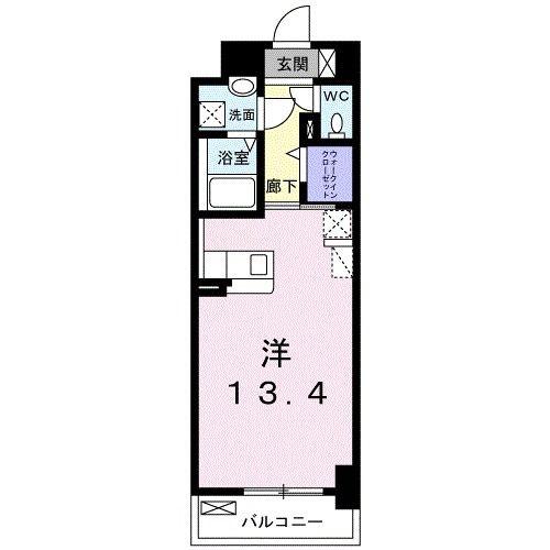 GRAND HILLS(ワンルーム/3階)の間取り写真