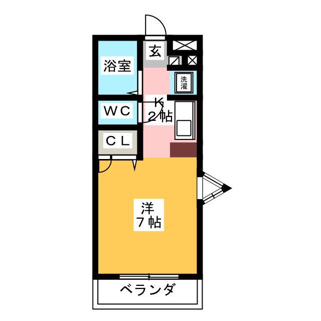 MKマンション(ワンルーム/3階)の間取り写真