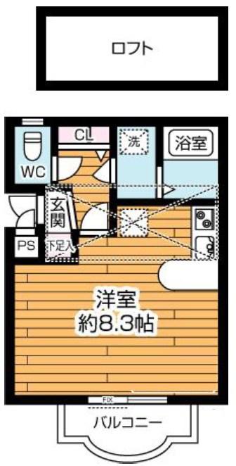 プレアール崇徳院(ワンルーム/4階)の間取り写真