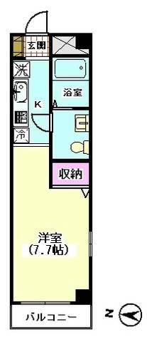 サンパティオサンアイパート9(1K/1階)の間取り写真
