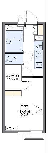 レオパレスファーレ8(1K/3階)の間取り写真