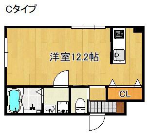 GOOD MOUNTAIN 上町(1K/4階)の間取り写真