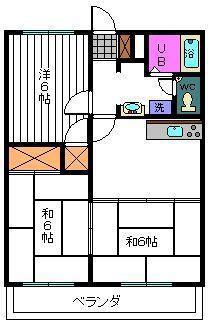 マウンテンI(3DK/1階)の間取り写真