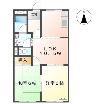 アーバンコーポ(2LDK/1階)の間取り写真