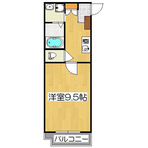 CASA YAMABUNⅡ(1K/7階)の間取り写真
