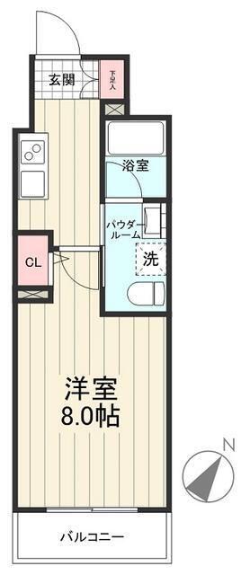 ベルシード西巣鴨(1K/6階)の間取り写真