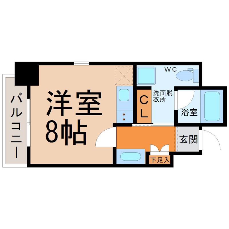 ル・ブルー鶴舞(ワンルーム/6階)の間取り写真