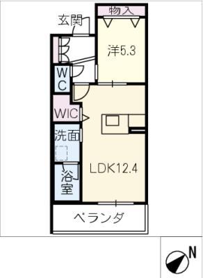 エクラージュ(1LDK/1階)の間取り写真