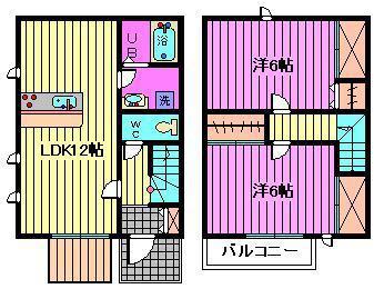 ガーデンハウス Ⅱ(2LDK/1階)の間取り写真