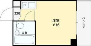 ラレジデンス今里(ワンルーム/9階)の間取り写真