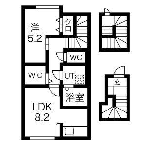 アンタレス (1LDK/3階)の間取り写真