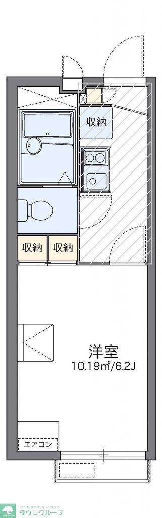 レオパレスビューテラス(1K/2階)の間取り写真