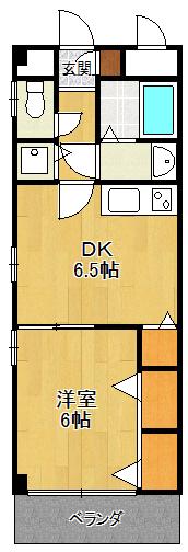 福寿荘参番館(1DK/1階)の間取り写真