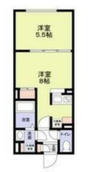 トライム両国(1LDK/2階)の間取り写真