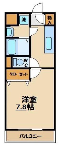 ヴィオラ・コリーヌ(1K/4階)の間取り写真
