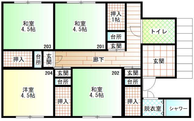 リベラ白石(ワンルーム/2階)の間取り写真