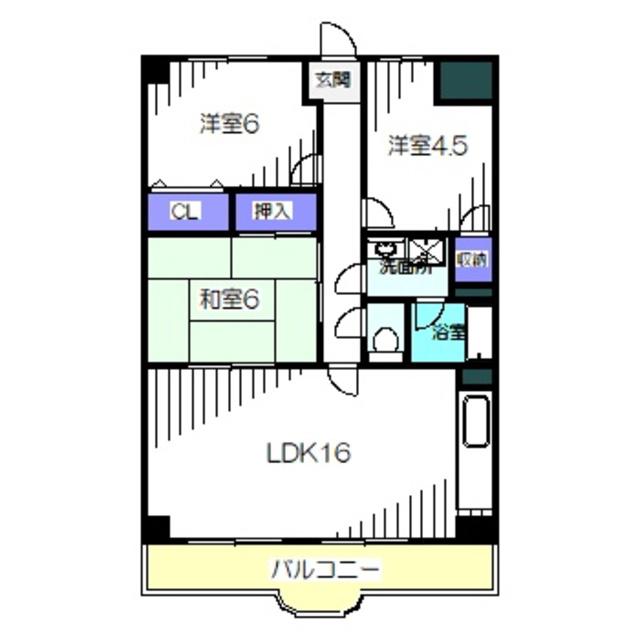 サンロード蔵前(3LDK/4階)の間取り写真