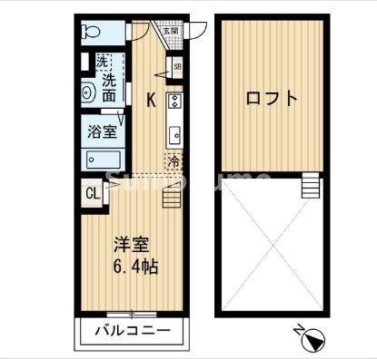 ELYSIUM(ワンルーム/2階)の間取り写真