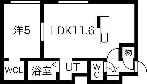 マレッセ・イル(1LDK/2階)の間取り写真