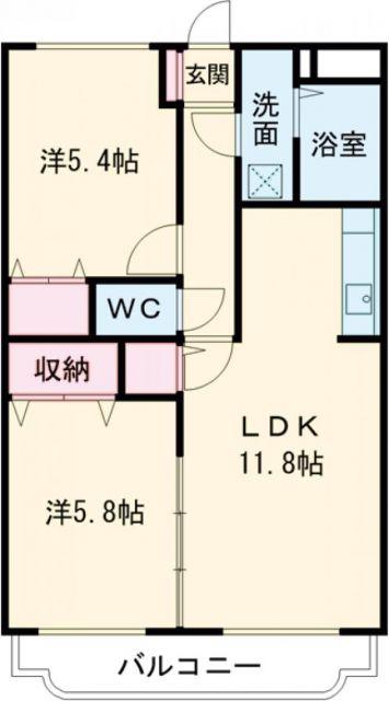 Y&Mグランメゾン(2LDK/4階)の間取り写真