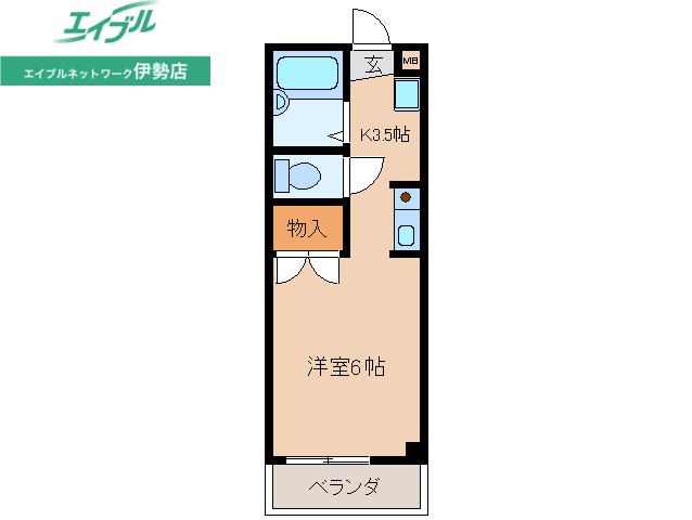 メゾンクレール(ワンルーム/1階)の間取り写真