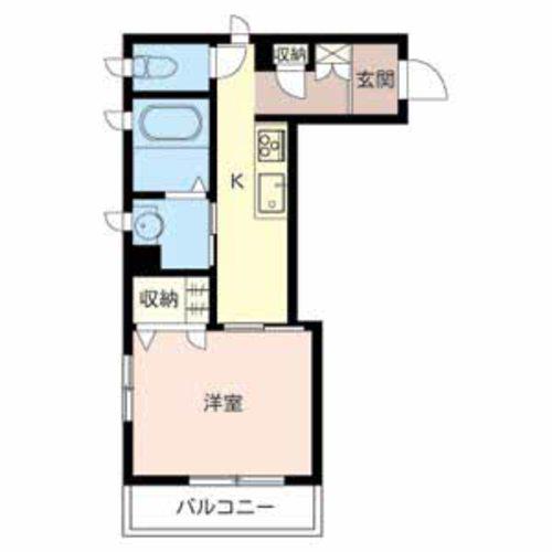 ルシアン里中(1K/3階)の間取り写真