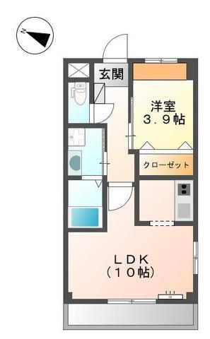 RECONNAISSANCE(1LDK/2階)の間取り写真