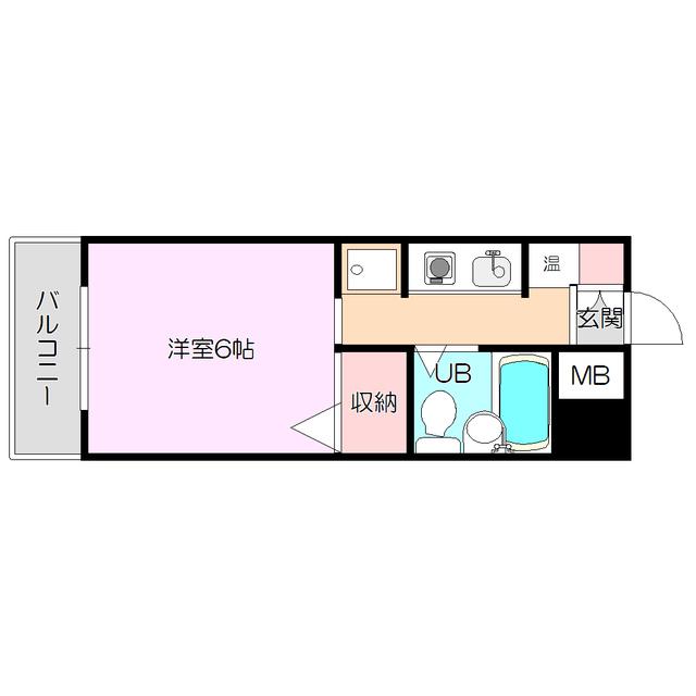 オーティーハイツ上新庄(1K/3階)の間取り写真