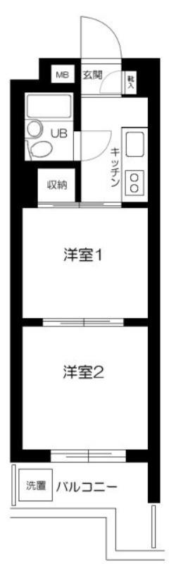コートハウス中延(2K/4階)の間取り写真