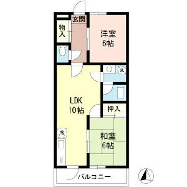 レジデンス戸田(2LDK/2階)の間取り写真