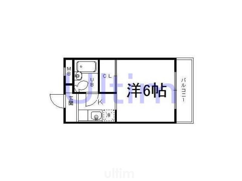 安井マンション(1K/3階)の間取り写真