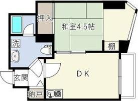 INOVE札幌資生館前(1DK/7階)の間取り写真