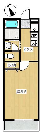 アーバンヒル梅丘(1K/1階)の間取り写真