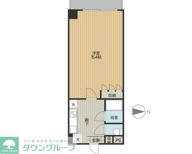 けやきヒルズ南町(1K/3階)の間取り写真