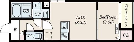 PATINA東枇杷島(1LDK/3階)の間取り写真